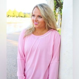 Jadelynn Brooke Women's Fearfully & Wonderfully Made Tie Back Long Sleeve Shirt